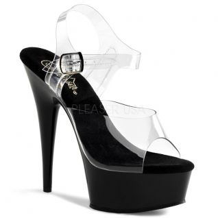 Chaussures transparentes sandales à brides talon plateforme delight-608
